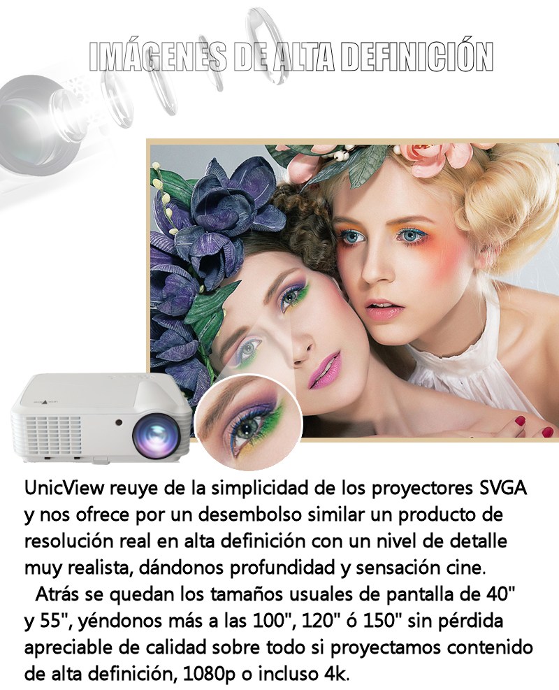 el proyector viene con el kodi presintalado de serie, lo cual nos permitirá reproducir mediante streaming cualquier canal de television público y privado mediante la instalacion externa de plugins