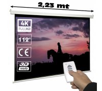 Electric projector screen 112"