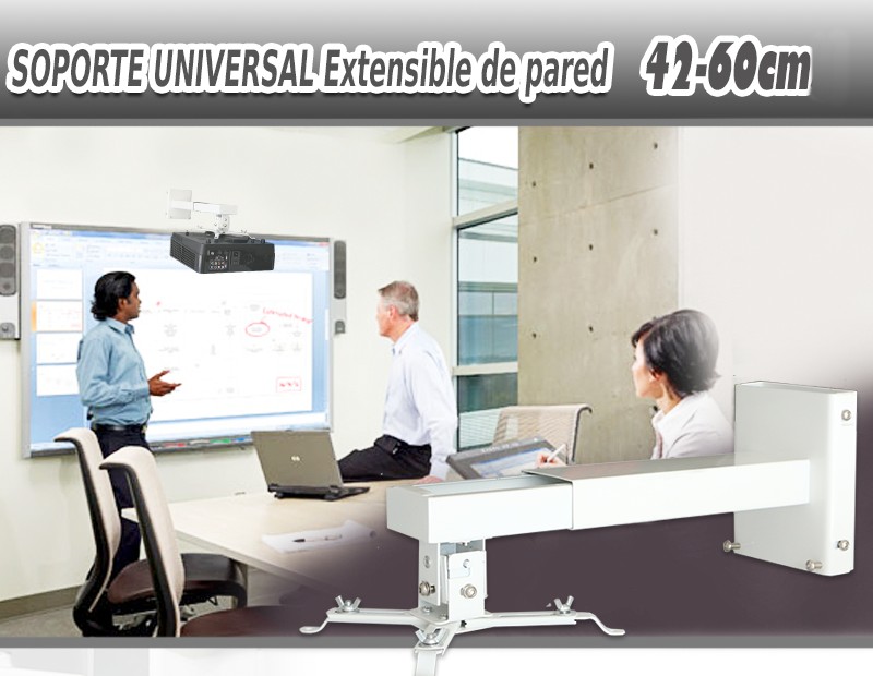 soporte extensible de pared para proyector de 42cm hasta 60cm