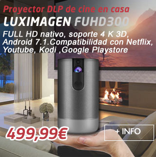 Luximagen fuhd300 proyector portatil dlp mini de cine en casa