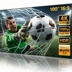 Fixed frame projection screens