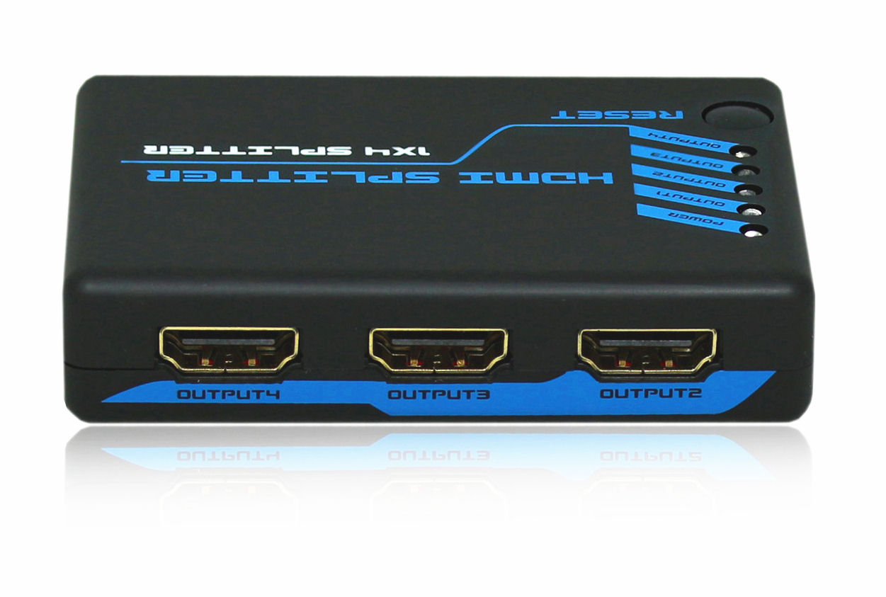 Multiplicador (splitter) de HDMI 4 puertos