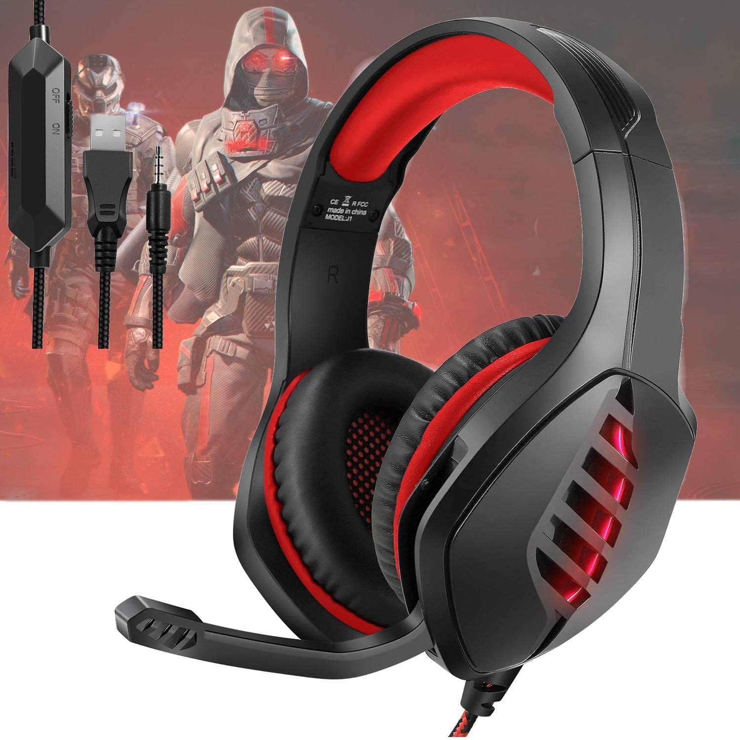 Cascos Gaming Unicview J30 ROJO