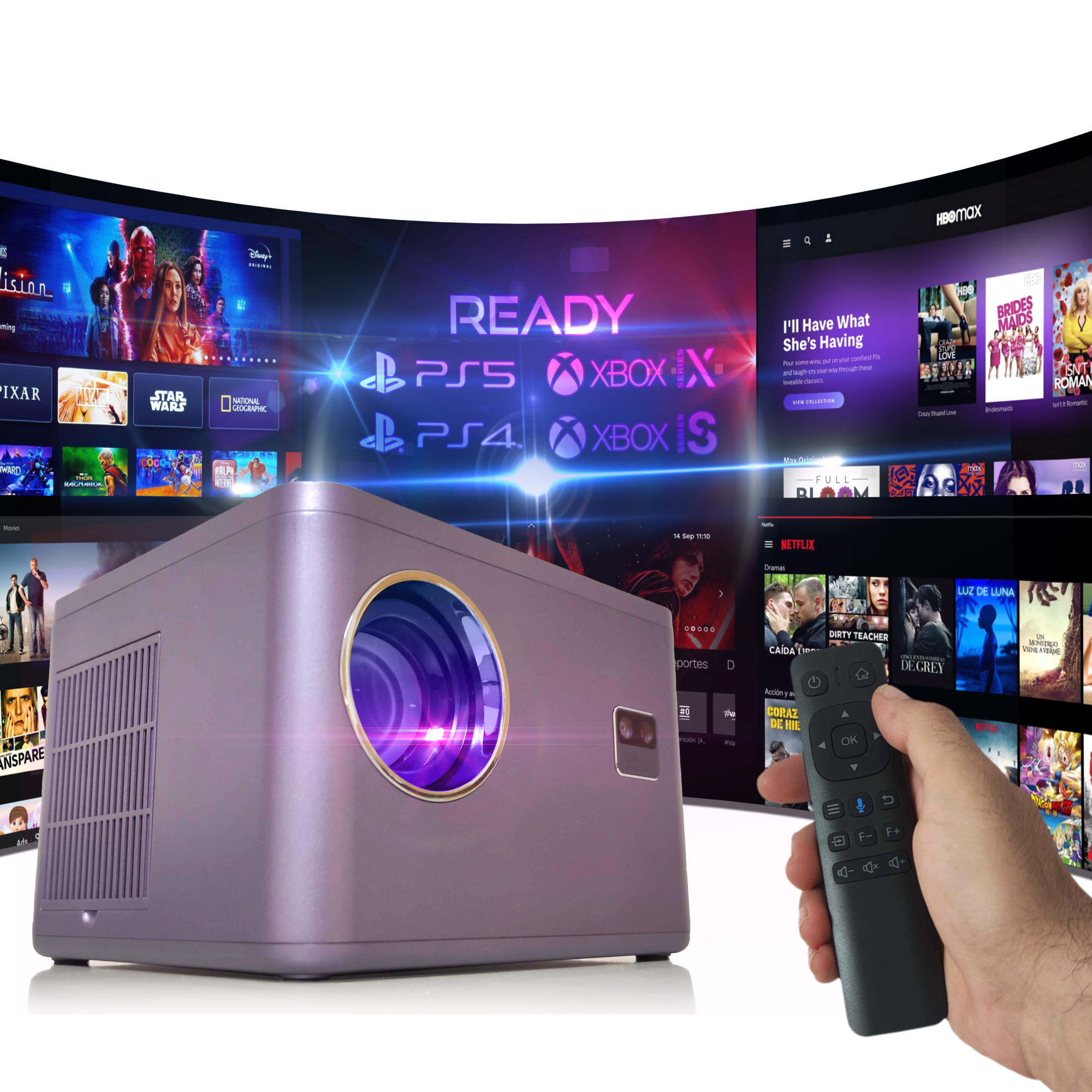 Proyector Full Hd Android Tv Certificado Con Bluetooth Chromecast