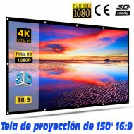 Tela de proyección Lux-Screen Formato 150" formato 16.9