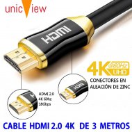 Cable HDMI de 3 metros 4K formato 2.0