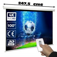 Motorized projection screen 100" 16:9 (2,20 x 1,24 meters)