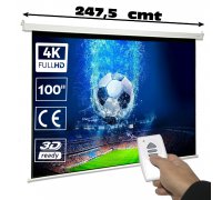 Motorized projection screen 100" 16:9 (2,20 x 1,24 meters)