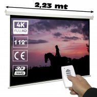 Electric projector screen 112"