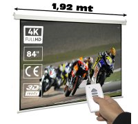Pantalla de proyección eléctrica de 84" (REACONDICIONADA)