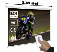 Pantalla de proyección eléctrica de 92" formato 16:9