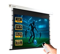 Tensioned projection screen 106" 16:9 requires space 284cm Tensioned projection screen 106" 16:9 requires space 284cm