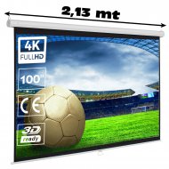 Manual projector screen 100" ( 2 x 1,50 metros)