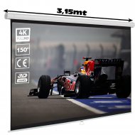 Pantalla de proyección manual de 150" (2,98 x 2,20 metros)