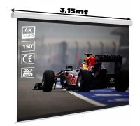 Pantalla de proyección manual de 150" (2,98 x 2,20 metros)
