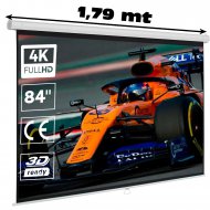 Pantalla de proyección manual de 84" (MEDIDA CAJETIN 183cms)