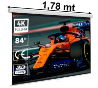 Pantalla de proyección manual de 84" (MEDIDA CAJETIN 178 cms)