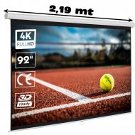 Pantalla de proyección manual de 92" (REACONDICIONADA)