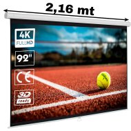 Pantalla de proyección manual de 92" 16:9  ( 2,02 x 1,14 metros