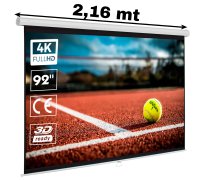Pantalla de proyección manual de 92" 16:9  ( 2,02 x 1,14 metros